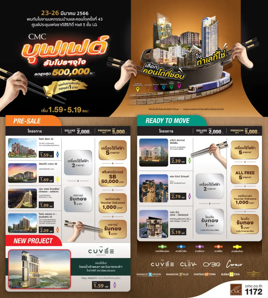 CMC ร่วมงานมหกรรมบ้านและคอนโด ครั้งที่ 43 ขานรับแนวคิด