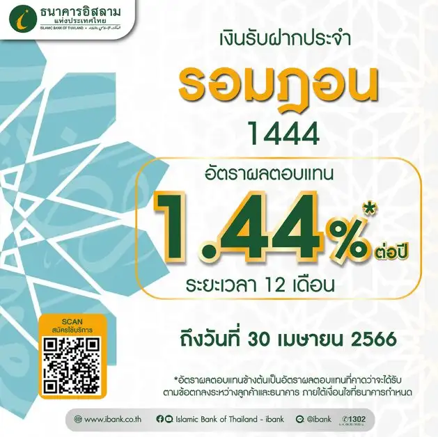 ไอแบงก์ มอบสุขรับเดือนอันประเสริฐ ด้วยเงินฝากประจำ