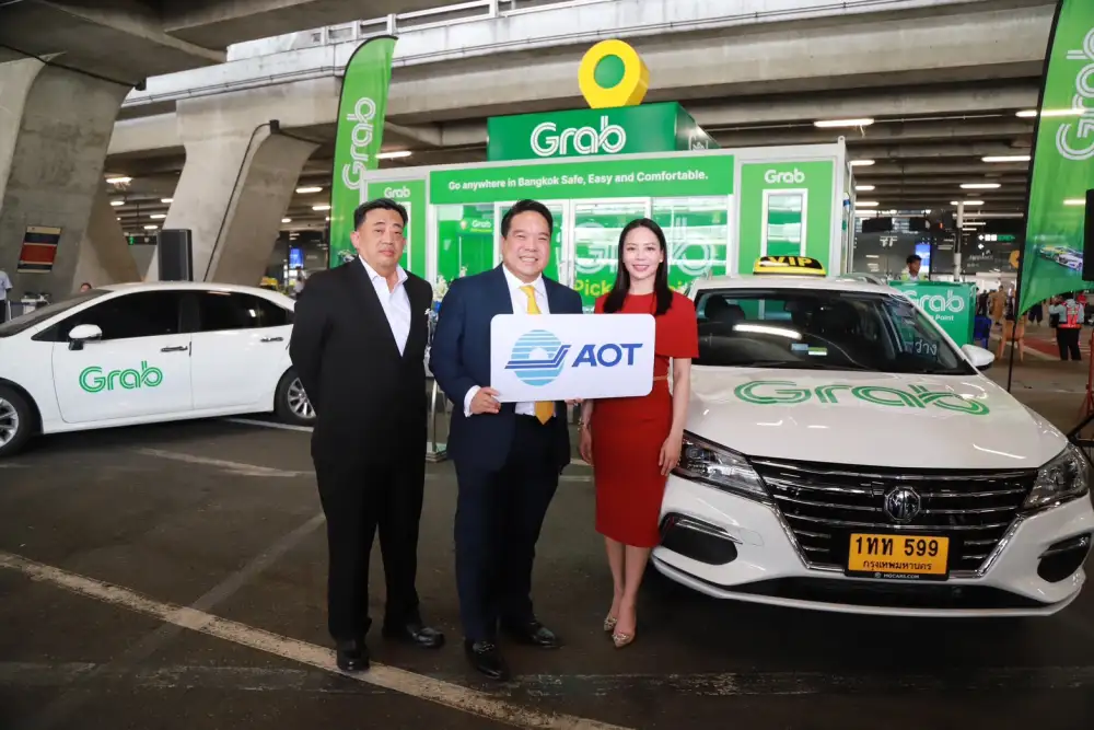 AOT เปิดทาง Grab วิ่งเข้ามารับผู้โดยสารในสุวรรณภูมิ เล็งเปิดทางแอปอื่นร่วม