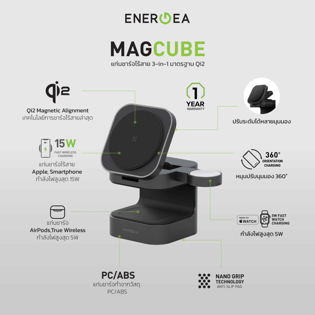 RTB launches MagCube, a 3-in-1 wi-fi magnetic charging station from the Energea model that comes with requirements.