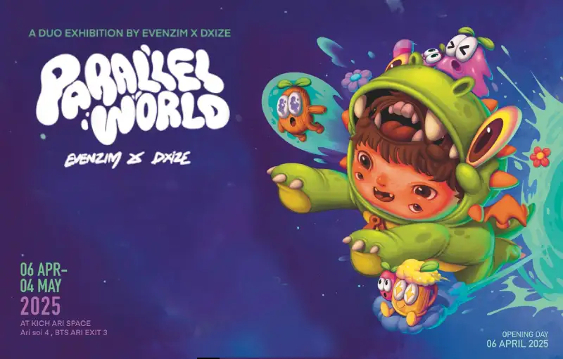 'DXIZE-EVENZIM' สองศิลปินดิจิทัลอาร์ตส์ SPU สะท้อนอารมณ์ผ่านศิลปะเปิดโลกคู่ขนานใน 'Parallel World Duo Exhibition'