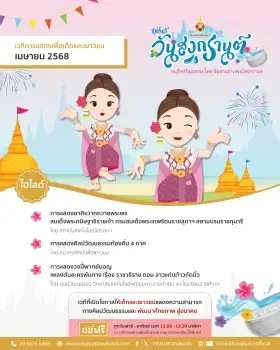 เวทีการแสดงเพื่อเด็กและเยาวชน นิทรรศน์รัตนโกสินทร์ อนุรักษ์วัฒนธรรมไทย สืบสานประเพณีสงกรานต์ เดือนเมษายนนี้