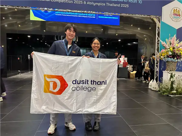 นักศึกษาวิทยาลัยดุสิตธานีคว้าเหรียญทอง การแข่งขันฝีมือแรงงานแห่งชาติ ครั้งที่ 30 ระดับประเทศ