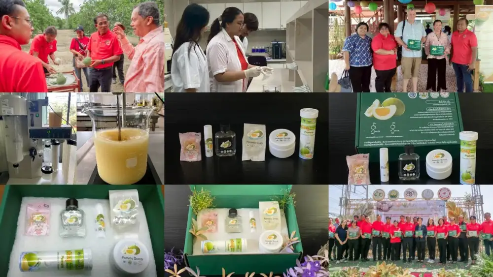 กรมวิชาการเกษตร แปรรูปวัสดุเหลือทิ้งจากส้มโอเป็นผลิตภัณฑ์เสริมอาหาร ตั้งเป้าต่อยอดสู่อุตสาหกรรมน้ำหอม และเครื่องสำอาง สร้างมูลค่าเพิ่มเชิงพาณิชย์