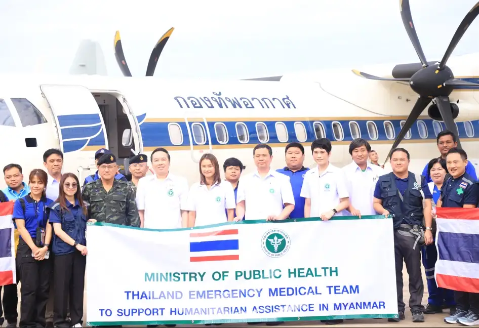 ทีม SEhRT ผลัด 2 รับไม้ต่อร่วมจัดการสุขาภิบาลและอนามัยสิ่งแวดล้อมในประเทศเมียนมาเหตุแผ่นดินไหวเสี่ยงสุขภาพประชาชน