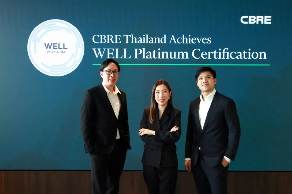 ซีบีอาร์อี ประเทศไทย คว้า WELL ระดับแพลทินัม