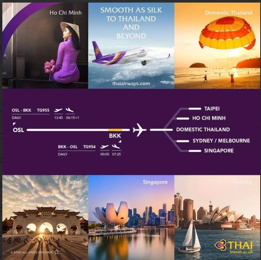 การบินไทย เสริมบทบาทศูนย์กลางการเชื่อมต่อ นอร์ดิก-เอเชียแปซิฟิก ร่วมเฉลิมฉลอง 120 ปีความสัมพันธ์ทางการทูตไทย-นอร์เวย์