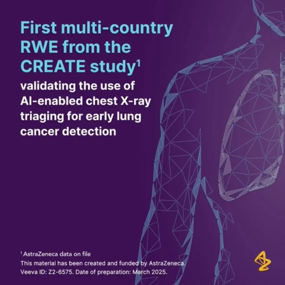 แอสตร้าเซนเนก้า เผยความสำเร็จในการใช้ AI คัดกรองมะเร็งปอดจากภาพเอกซเรย์ เสริมความมั่นคงด้านสุขภาพที่ยั่งยืน